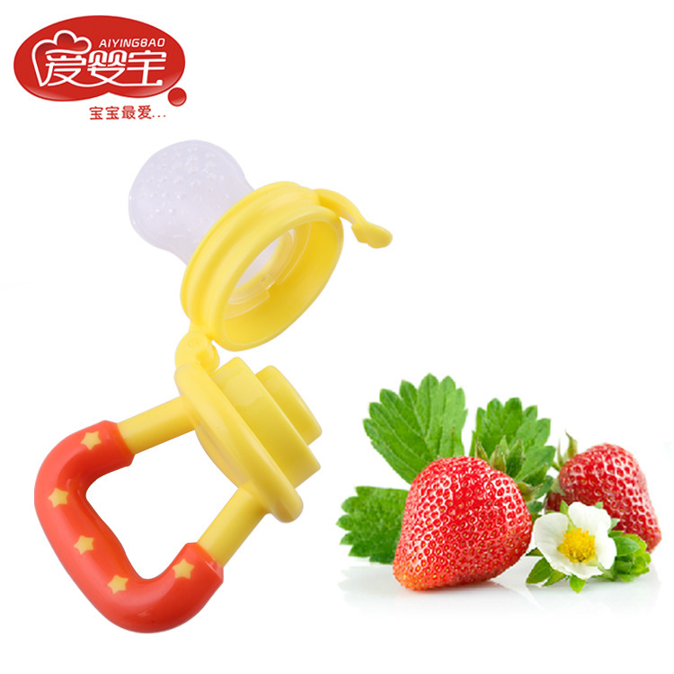 Aiyingbao Baby Fruit and Vegetable Fun Pacifier Bite Bag, Food-grade Silicone Nutrition Fun, Nutritious Fruit and Vegetable Bite Fun Specification image