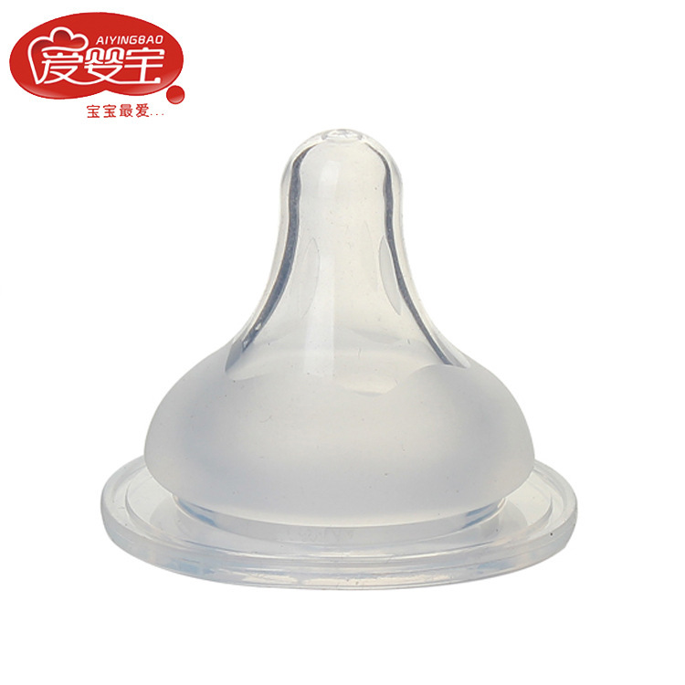 The silicone frosted pacifier of Aiyingbao baby products can be paired with wide-mouthed baby bottles and breast milk sensing pacifiers