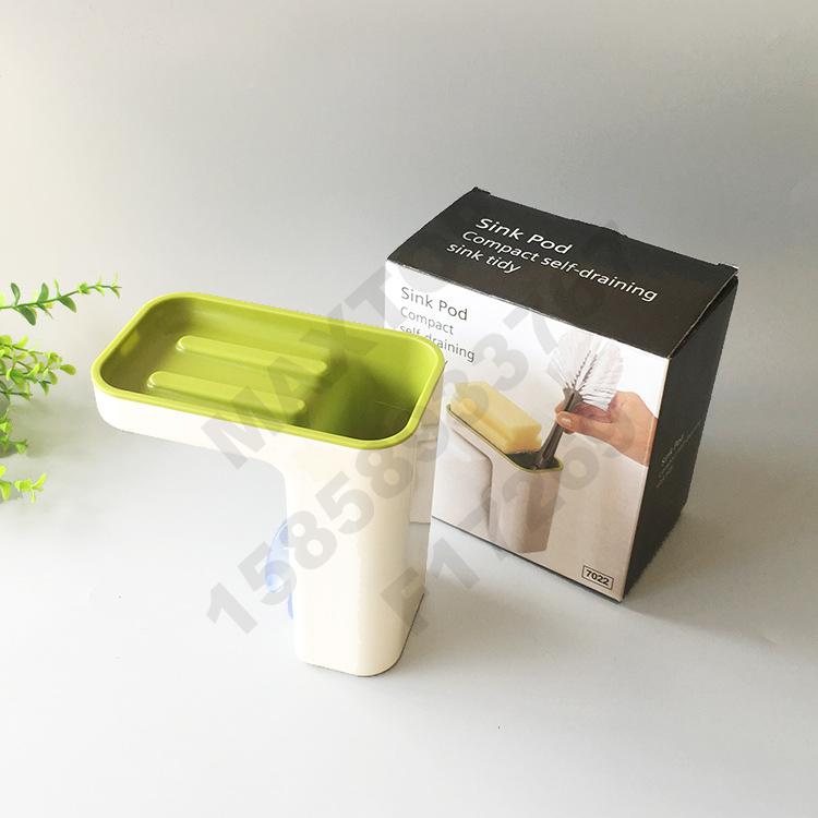 sink pod Plastic tableware draining rack, kitchen suction cup storage rack, sink storage and organization rack