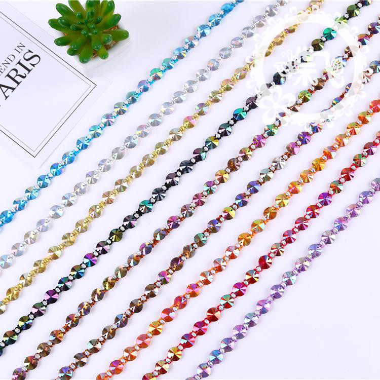 Hand nailed bead 1.2 bead watercolor diamond lace high-grade DIY hand headband accessories clothing accessories