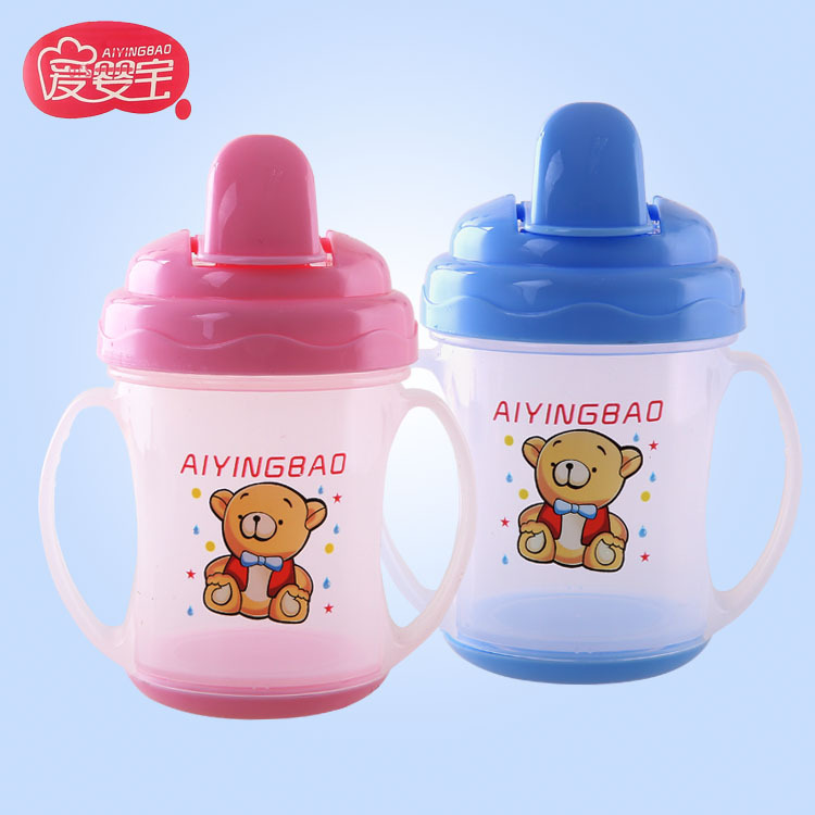 Aiyingbao baby water Cup with duckbill and double handles, 180ml baby training drinking cup, wholesale of maternal and infant products Specification image