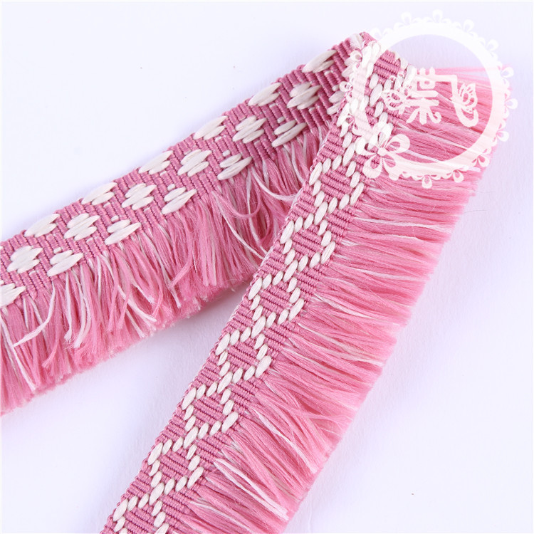High-end Korean webbing small chanel-style geometric pattern small tassel lace, a popular clothing accessory, is available in stock Application Scenario