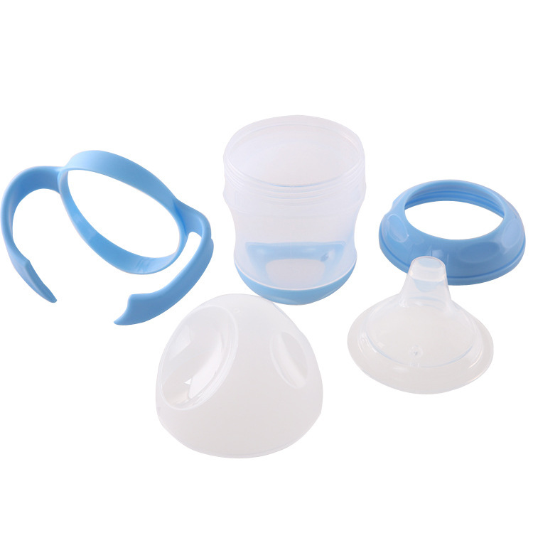 智力宝宝 宽口径婴儿学饮杯 360度可旋转儿童鸭嘴水杯160ml产品图