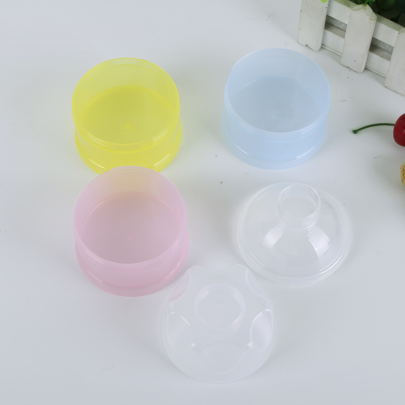 爱婴宝母婴用品 外出便携式奶粉盒 三层漏斗式彩色奶粉盒8058-1细节图