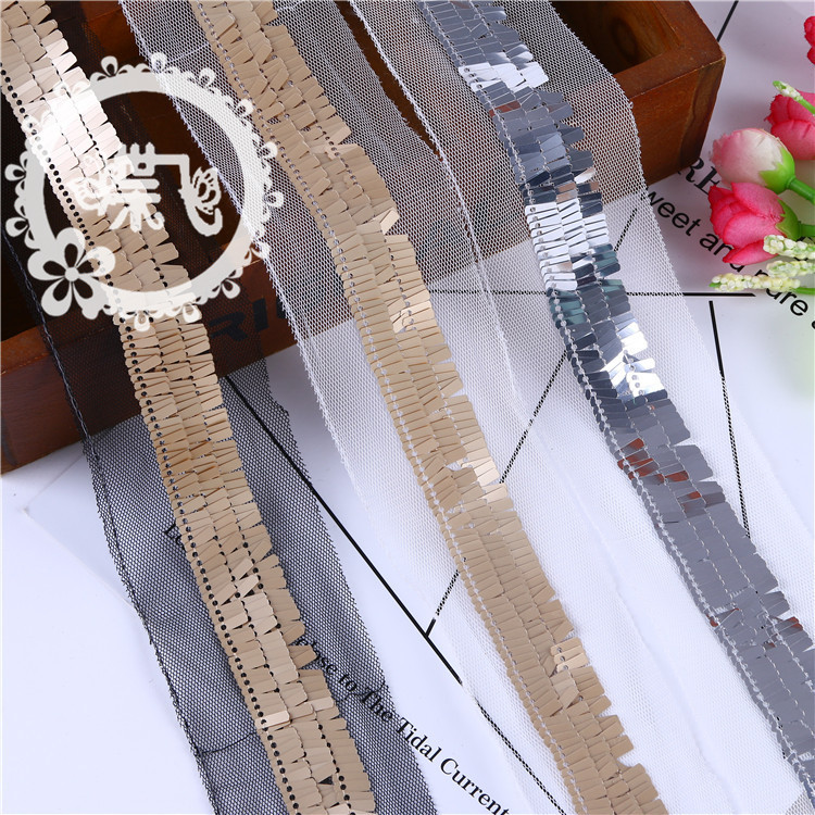 New high-grade three-row long strip embroidery lace dress Princess dress doll dress accessories lace in stock thumbnail