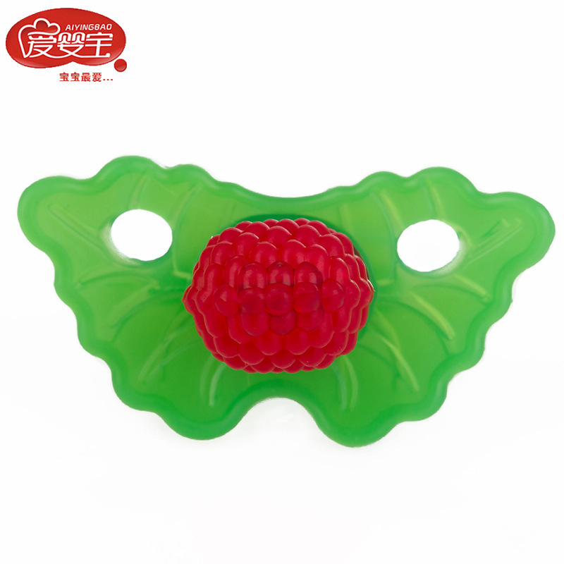 爱婴宝婴儿用品 新款婴儿安抚奶嘴 全硅胶双色奶嘴 磨牙期可用产品图