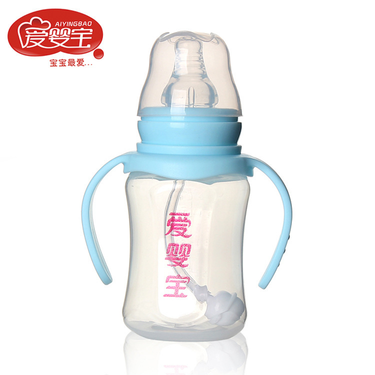 Baby-friendly Baby products do not contain BISphenol A standard diameter automatic straw PP milk bottle 150ml thumbnail