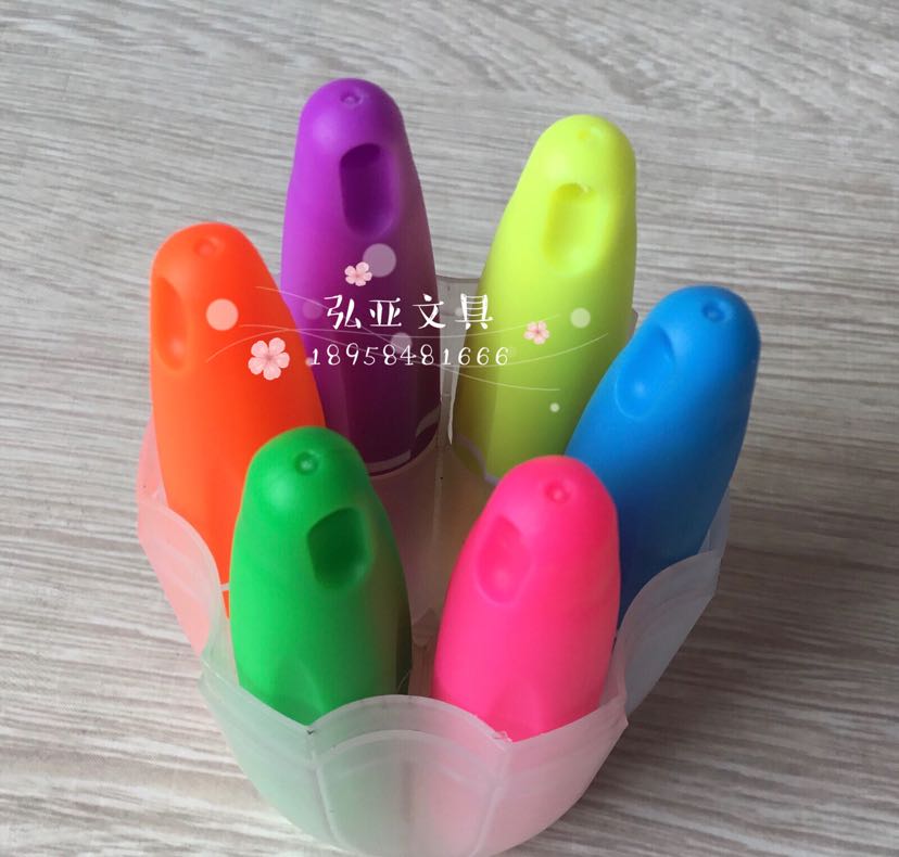 6-color canister Highlighter Set Mini Highlighter Gift pen