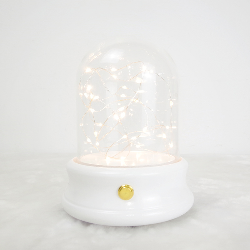 工艺品蓝牙音响带灯玻璃罩音响木质工艺品蓝牙音响细节图