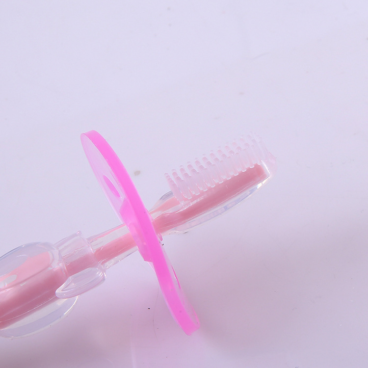 爱婴宝 儿童口腔护理软毛牙刷 婴幼儿硅胶训练乳牙刷 日用百货细节图