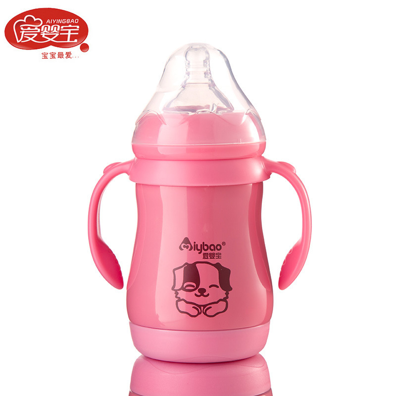 Aiyingbao Maternal and Infant Products wide-mouthed stainless steel baby bottle with straw and heat preservation, 210ml Specification image