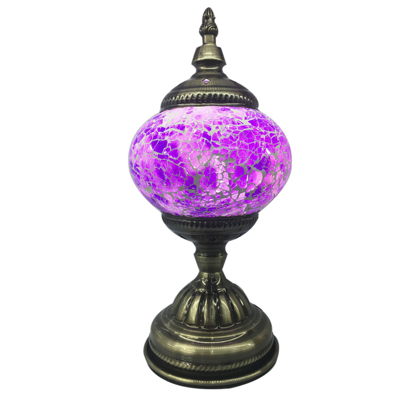 Handmade metal table lamp with Turkish Mosaic Mosaic