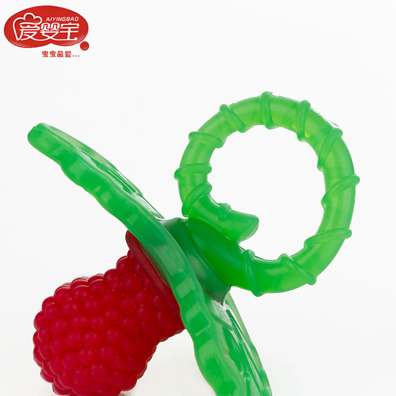 爱婴宝婴儿用品 新款婴儿安抚奶嘴 全硅胶双色奶嘴 磨牙期可用细节图