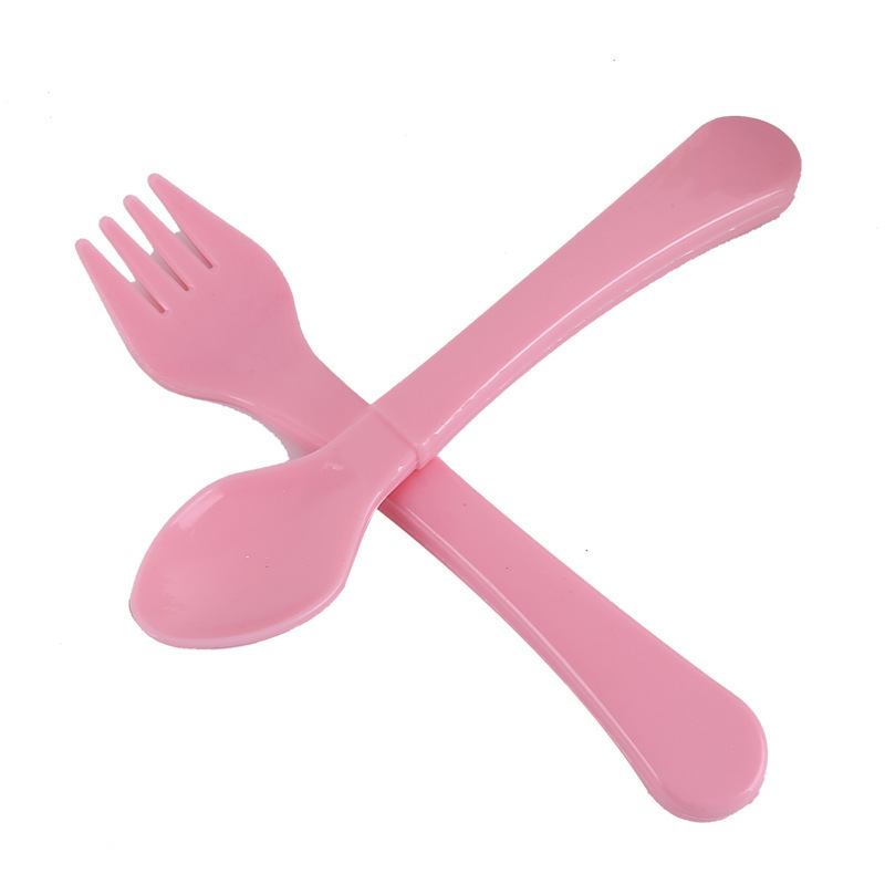 Aiyingbao infant and toddler Soup fork Set Imported pp material fork and spoon set Children's training Tableware Set 8026 details Picture