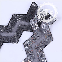Ethnic W sequin bead Embroidery Lace dress Princess skirt collar wedding dress waist skirt special lace