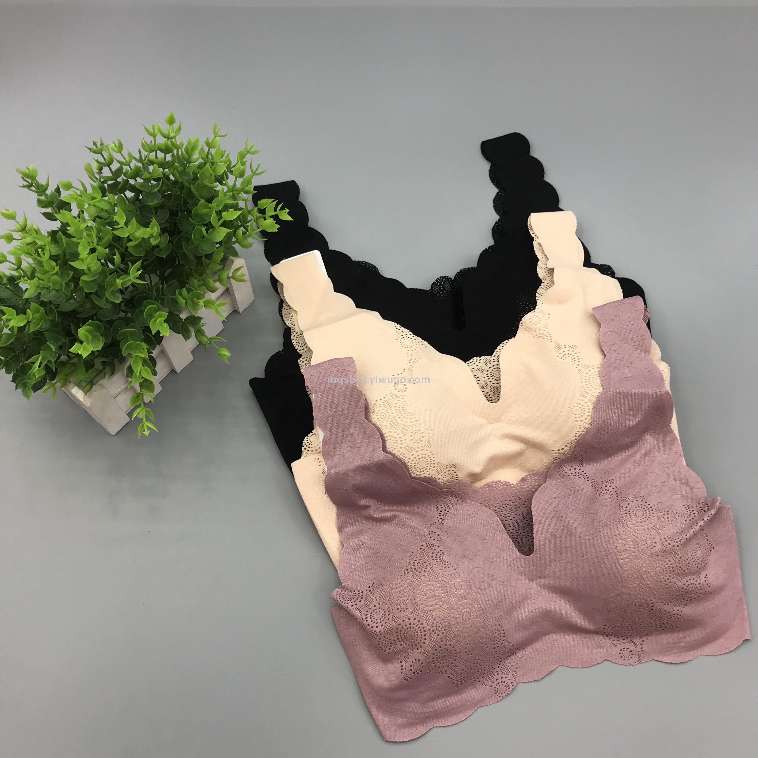 新款日本全蕾丝运动睡眠无痕背心 文胸性感舒适内衣 裹胸