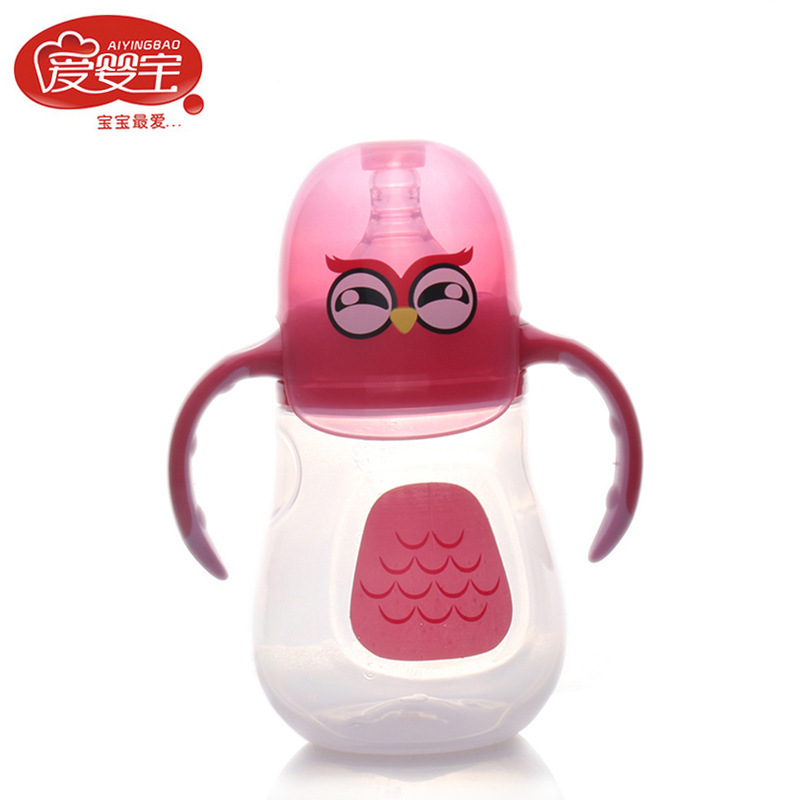 The new wide-mouthed PP drinking bottle with handle from Aiyingbao, 280ml, is free of bisphenol A details Picture