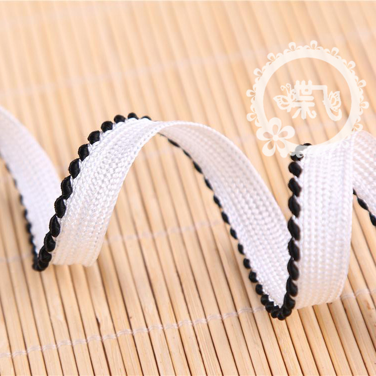 Garment headrest comforter set curtain set edge rope with small bud edge rayon polyester knitted polypropylene mother-lace