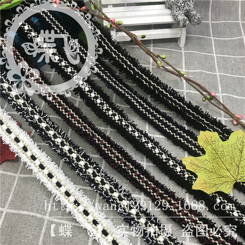The latest popular high-grade small fragrant wind South Korean ribbon garment accessories edging lace DIY headband material lace
