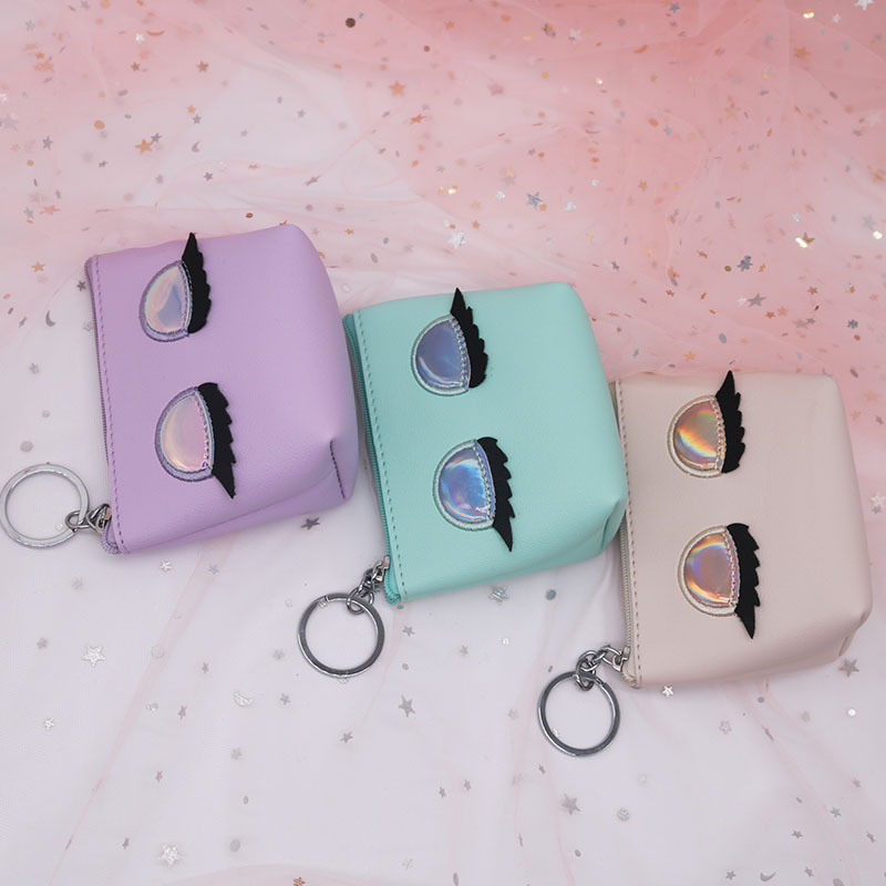 创意可爱卡通睫毛造型零钱包 卡通钥匙包硬币包 厂家批发直销产品图