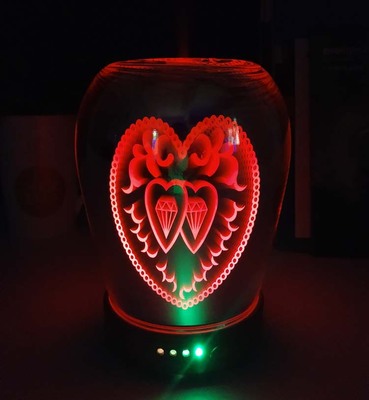 Aromatherapy Machine Ultrasonic aromatherapy machine Multifunctional ultrasonic aromatherapy machine humidifier LED light 3D glass light