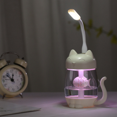 Cat desktop bedroom air atomizer manufacturer Mute Three-in-one USB Mini creative new humidifier Application Scenario