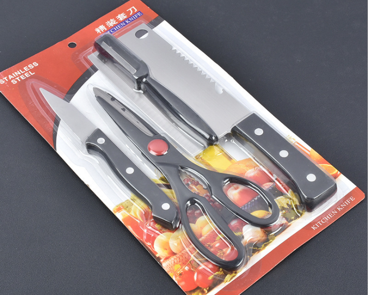 厂家直销厨房套刀吸塑四件套刀赠品刀具套装产品图