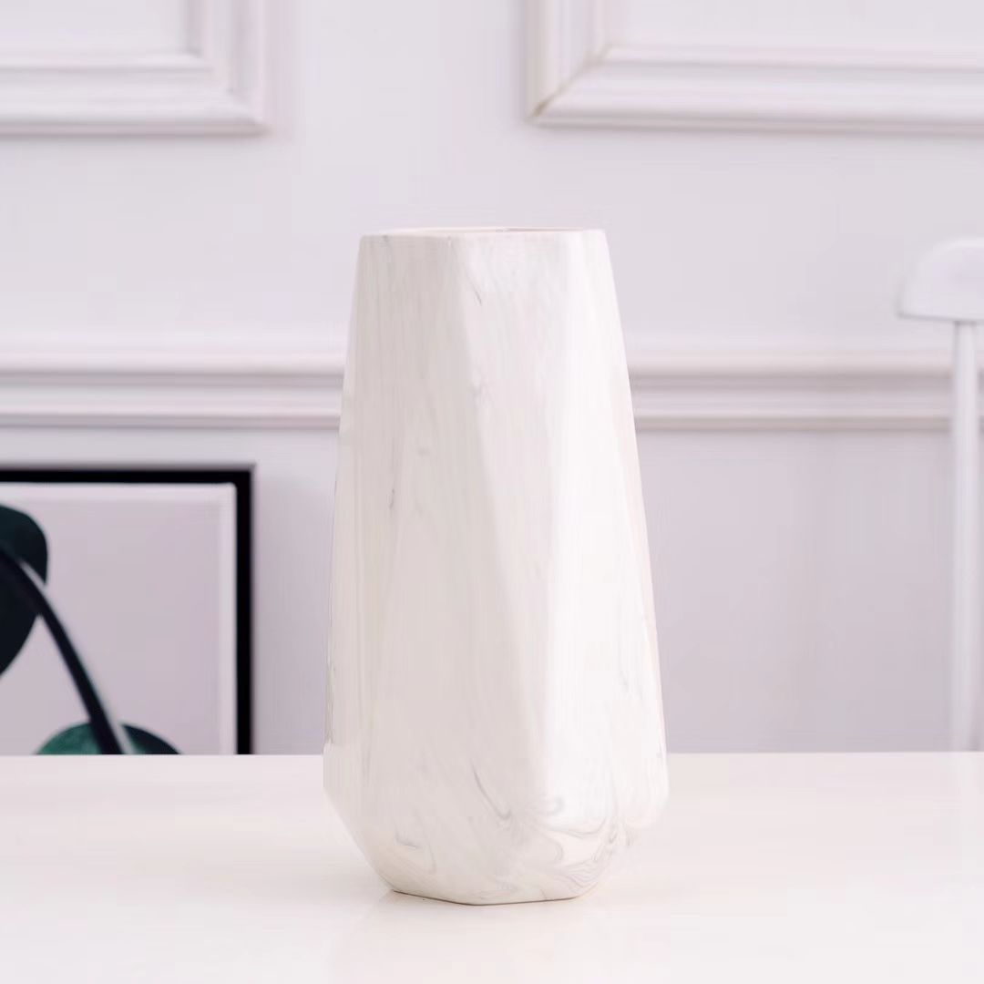 大理石纹三件套系列花瓶细节图