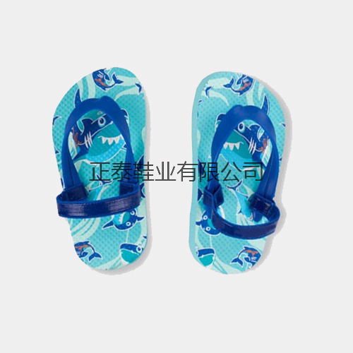 The manufacturer customizes cute children's emoticons, baby elastic bands with heel clips, PE anti-slip flip-flops Specification image