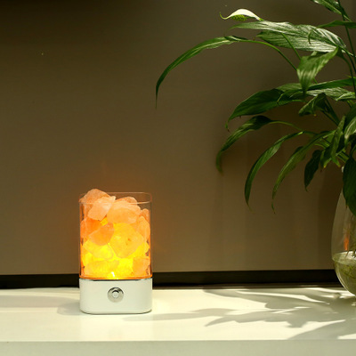 M4 Himalayan Crystal Salt Natural anion salt mine USB colorful salt lamp nightlight Specification drawing