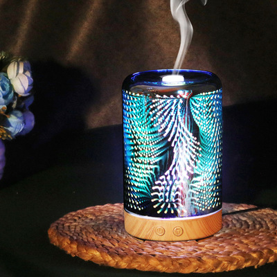 3D香薰机加湿器家用超声波创意香薰灯七彩小夜灯