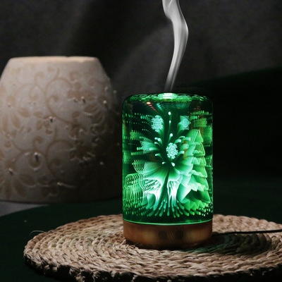 3D香薰机加湿器家用超声波创意香薰灯七彩小夜灯细节图