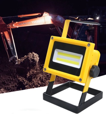 LED projection light outdoor portable emergency searchlight site mobile mine light rechargeable red and blue warning floodlight