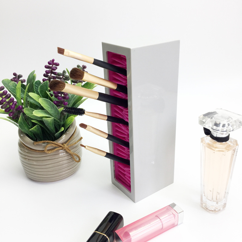 Silicone Makeup Brush Storage Box Cosmetic Storage Box Insert Silicone Lipstick Desktop Storage Box Application Scenario