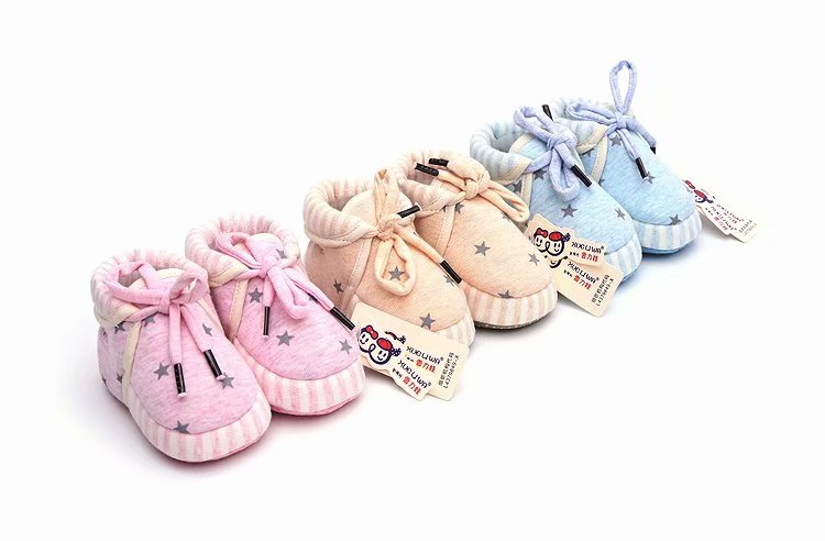 Snow Baby baby shoes with colored cotton LACES