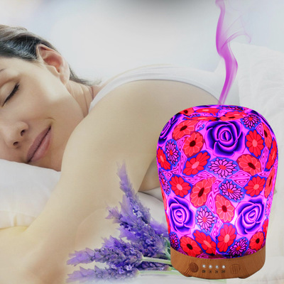 彩陶香薰机 家用超声波创意七彩香薰小夜灯 精油香熏细节图