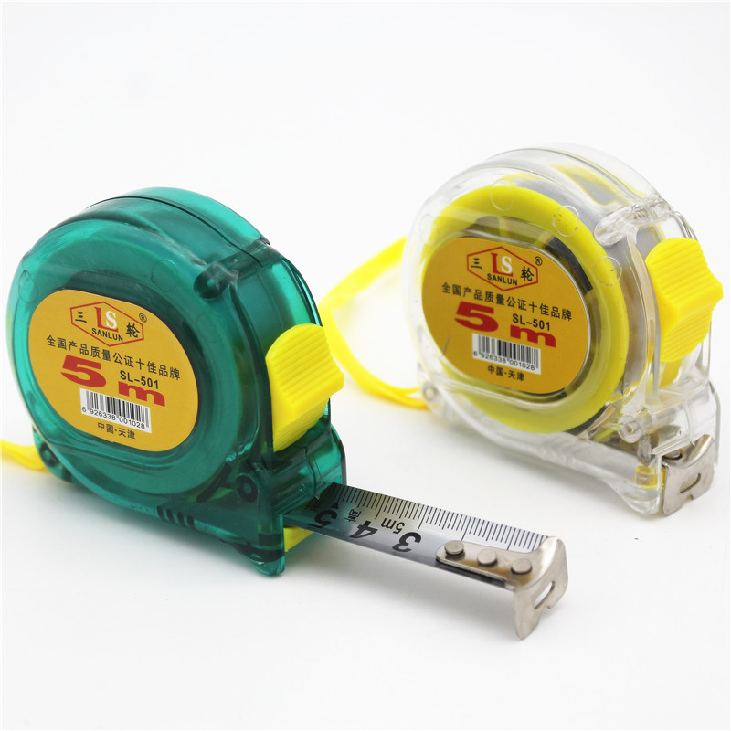 耐摔透明卷尺 5米钢卷尺 测量卷尺 不锈钢卷尺
