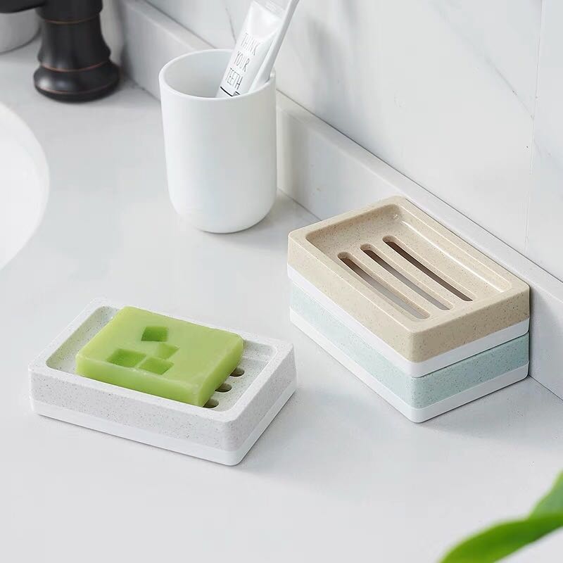 木纹肥皂盒新款香皂盒便携双层皂托创意沥水卫生间置物架洗衣皂盒