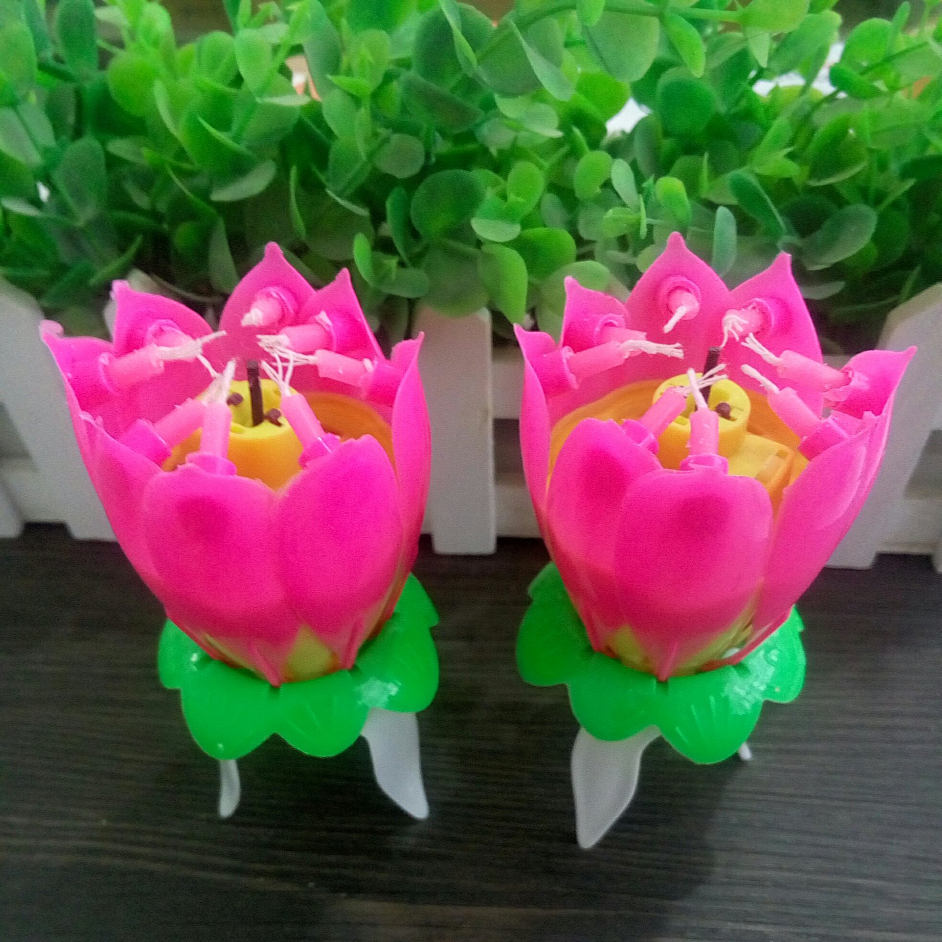荷花蜡烛生日蛋糕趣味音乐荷花蜡烛莲花蜡烛开花音乐蜡烛细节图