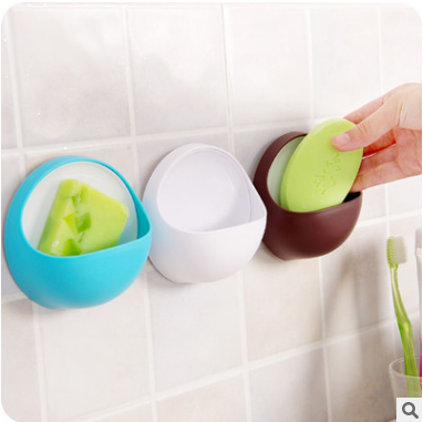 Bathroom Suction Cup Soap Box Toilet Creative Simple Soap Rack Soap Box Soap Dish Kitchen Wall Hanging Drain Specification drawing