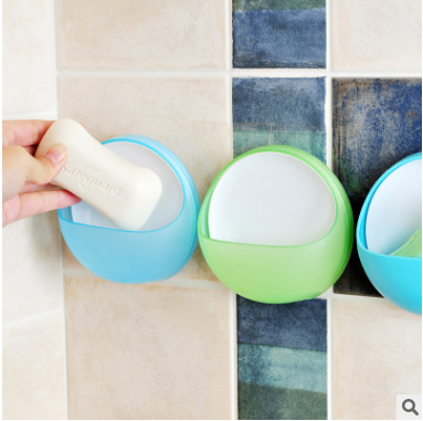 Bathroom Suction Cup Soap Box Toilet Creative Simple Soap Rack Soap Box Soap Dish Kitchen Wall Hanging Drain Application Scenario