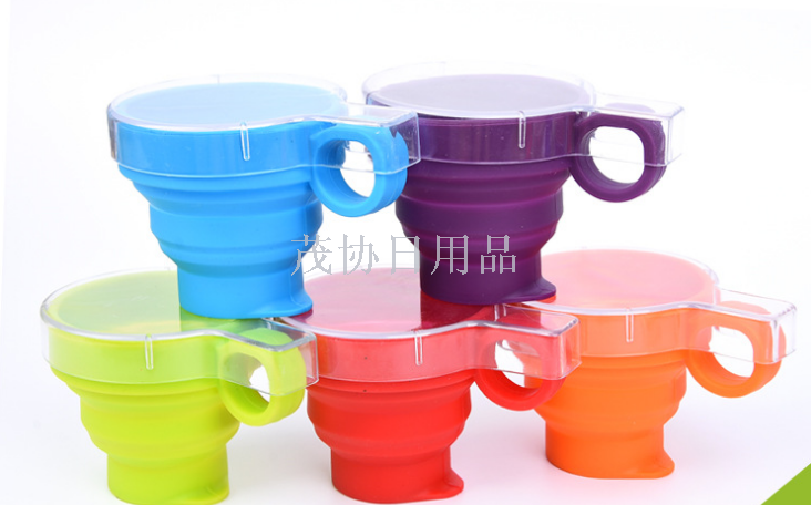 Sports water bottle, folding water cup, silicone cup, outdoor folding water cup, outdoor sports products