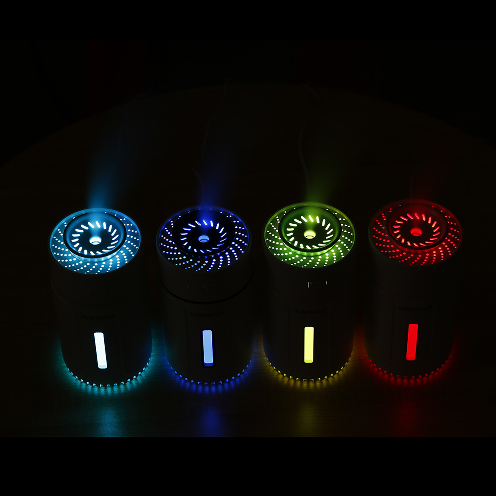 The new Kuanxin humidifier, USB mini desktop humidifier, moisturizing and hydrating device, seven-color night light, and creative humidification Specification image