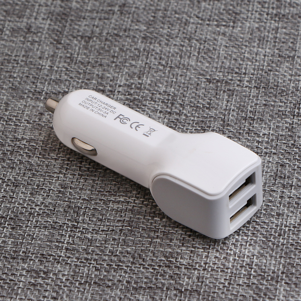 双usb车载充电器 大功率输出5v3A快速安全稳定大车小车通用汽车充细节图