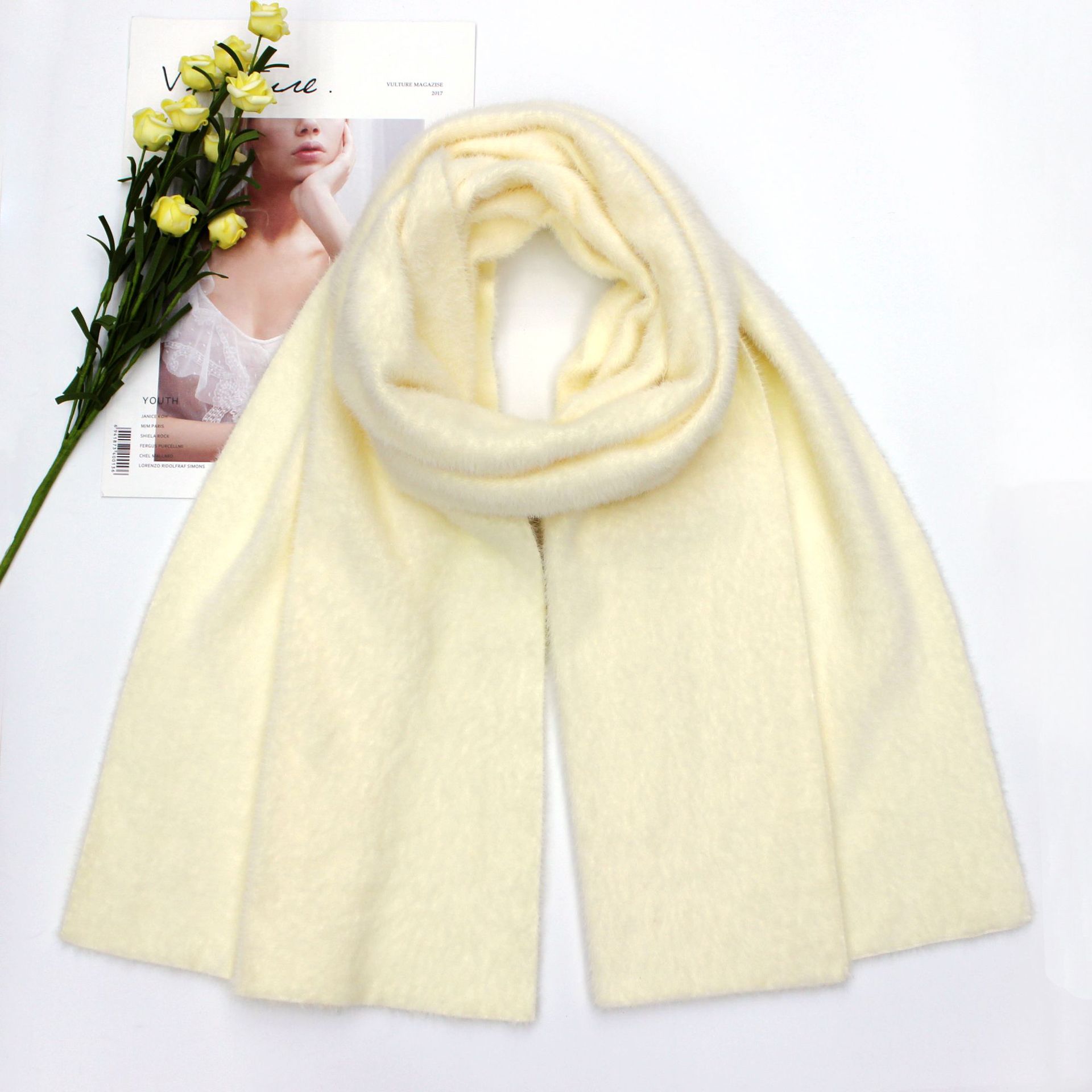 New scarf Female winter mink velvet thickened warm scarf fashion high-end fur shawl trade scarf Application Scenario