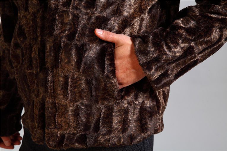 Haining 2018 New Imitation Fur Coat Male Mink Mink Whole Mink Hooded Slim-Fit Long Fur Big Application Scenario