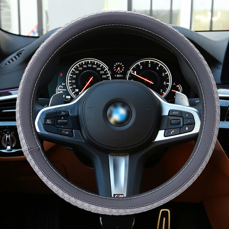冰丝汽车内饰用品车用手缝方向盘把套防滑汽车方向盘套 厂家批发