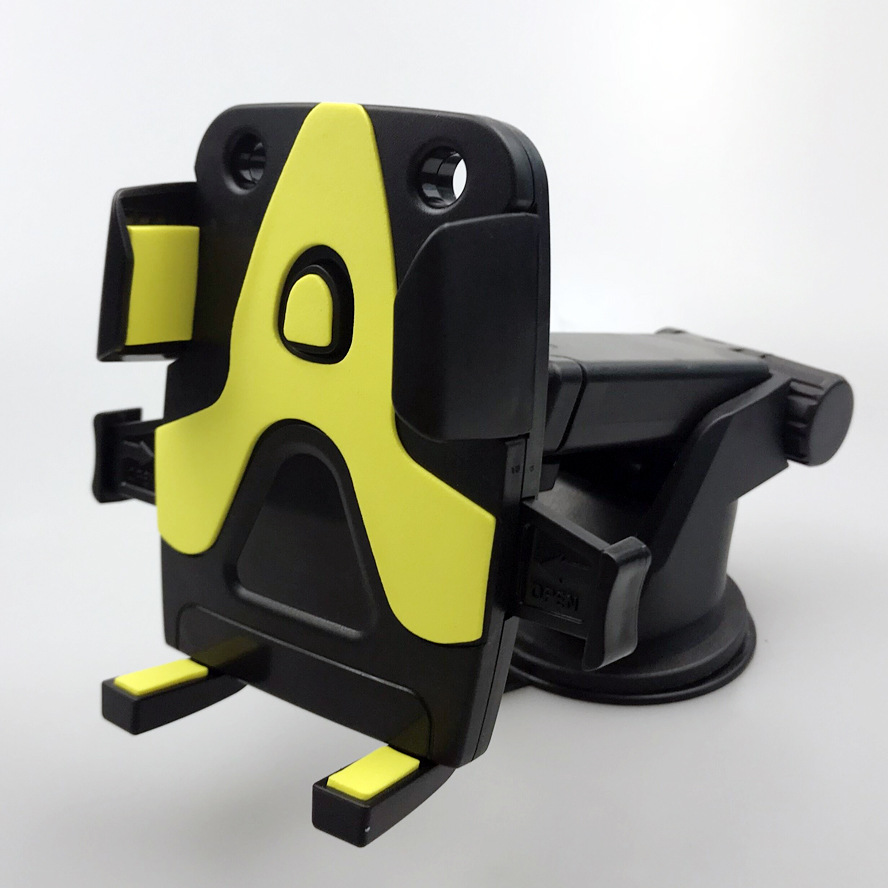 长杆伸缩变形金刚自动锁车载吸盘手机支架