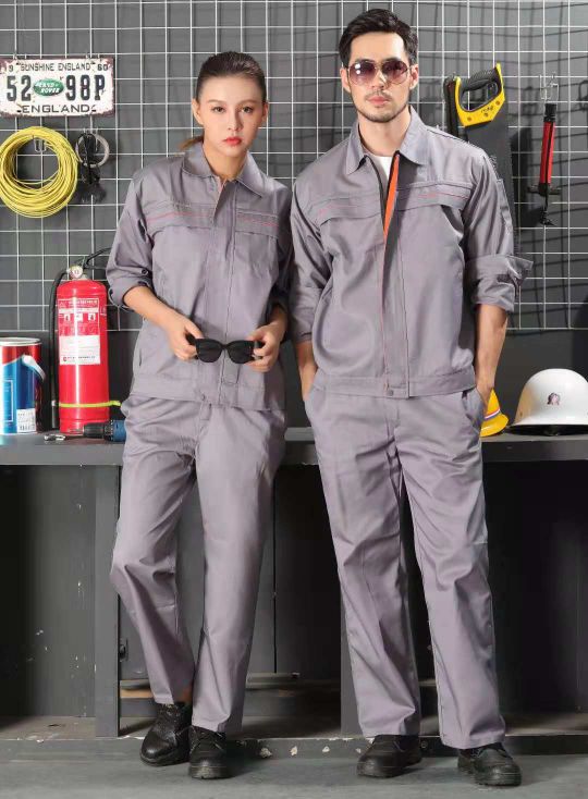 Long-sleeved work clothes, sanitation uniforms, anti-static work clothes, and work clothes for auto repair shops. full figure