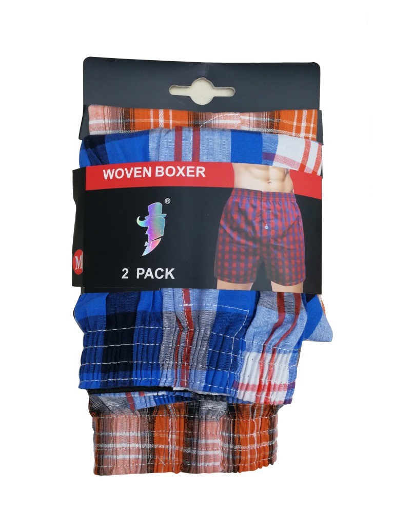 Men's underwear woven fabric large size aro pants men's foreign trade pure cotton plaid beach pants big shorts loose 2